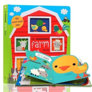 หนังสือเด็ก สอนเรื่องสัตว์ที่อยู่ในฟาร์ม น่าสนใจสุด ๆ My Awesome Farm Book ไดคัทปกสวย ๆ ชวนอ่าน