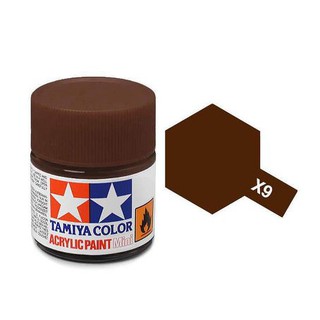 สีสูตรน้ำทามิย่า Tamiya Acrylic X9 Brown 10ml