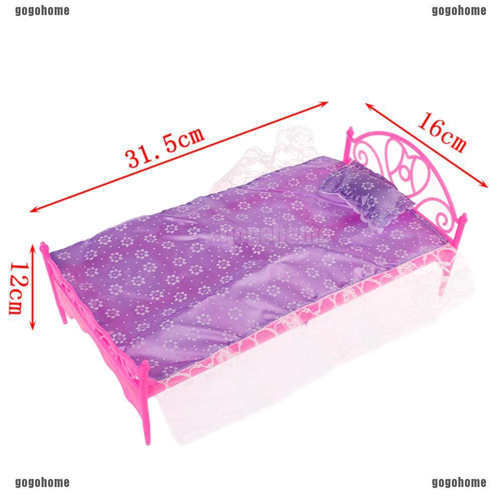 Gg ชุดเฟอร์นิเจอร์เตียงนอนน่ารัก อุปกรณ์เสริม สําหรับบ้านตุ๊กตา
