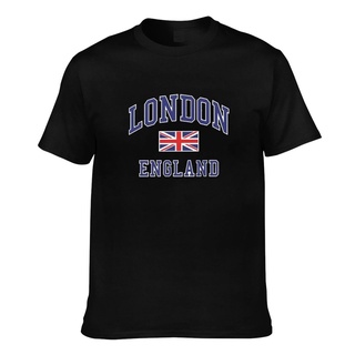 [S-5XL] เสื้อยืดลําลอง ผ้าฝ้าย 100 แขนสั้น คอกลม พิมพ์ลายธงชาติอังกฤษ I Love London แฟชั่นฤดูร้อน สําหรับผู้ชาย