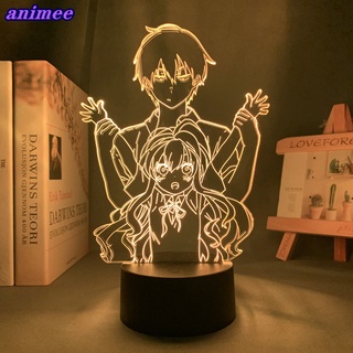 โคมไฟกลางคืน Led รูปมังงะ Toradora 3d สําหรับตกแต่งห้องนอนเด็ก