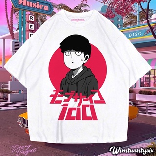 [S-5XL]เสื้อยืดแขนสั้น พิมพ์ลายการ์ตูนอนิเมะรถยนต์ PSYCHO KAGEYAMA VINTAGE TEE สีขาว