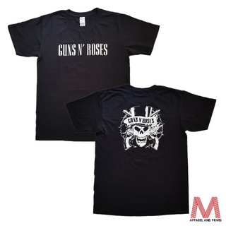 Tee เสื้อยืด เสื้อยืดผู้หญิง - Guns N Roses กะโหลกศีรษะกลับพิมพ์ร็อคแบนด์ร็อคแบนด์เสื้อยืดวงร็อค