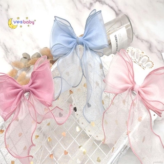 YESBABY Girl Hair Accessories Bowknot Side Clip Princess Cute Streamer Hairpin