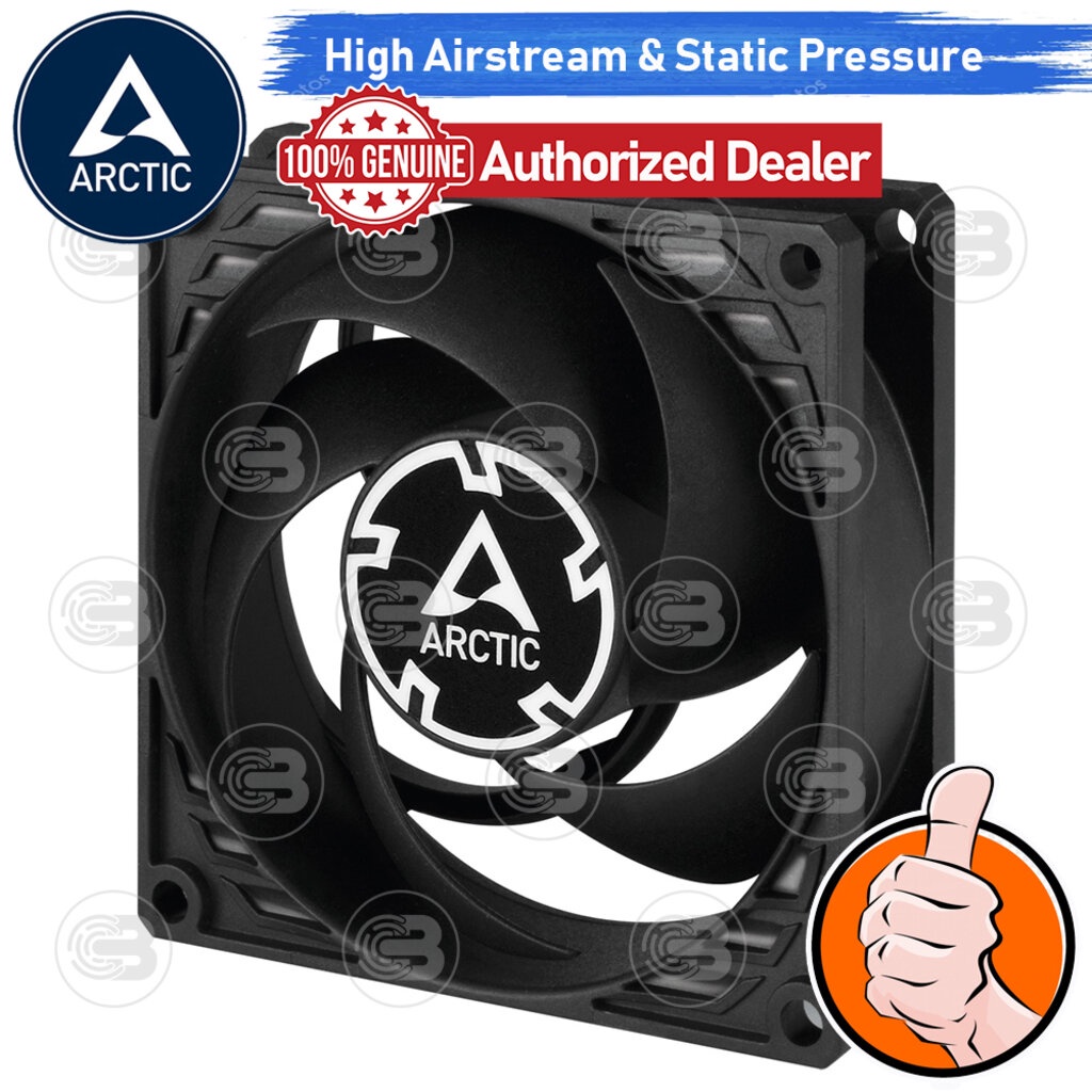 [CoolBlasterThai] ARCTIC P8 PWM PST BLACK (size 80 mm.) PC Fan Case ประกัน 6 ปี