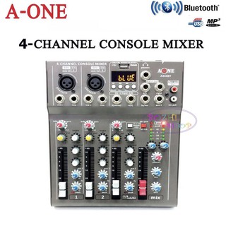 สเตอริโอมิกเซอร์ 4 ช่อง USB MP3 ผสมสัญญาณเสียง STEREO MIXER รุ่น A-ONE A-444BT