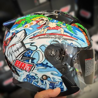 BRG OPENFACE.ลาย Campion gloss Blue ราคา 1,890 บาท ชิลแต่ง 290 บาท.  BRG Helmets หมวกกันน็อค Open Face รุ่นใหม่ล่าสุด!!