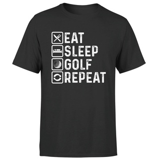 ขายดี!ขายดี เสื้อยืดลําลอง แขนสั้น พิมพ์ลาย Eat Sleep Golf Repeat สุดฮา สําหรับผู้ชาย ผู้ใหญ่ GOehoj43JCceal89S-5XL