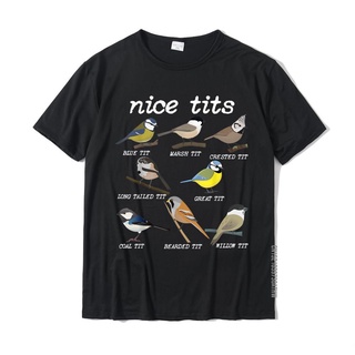 [COD]Nice Tits เสื้อยืด ผ้าฝ้าย พิมพ์ลายนกดูตลก สไตล์สตรีทS-5XL