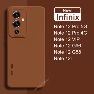 เคสโทรศัพท์มือถือ ซิลิโคนนิ่ม ทรงสี่เหลี่ยม สีแคนดี้ สําหรับ Infinix Note 12 Pro 5G VIP 12i G96 G88 4G