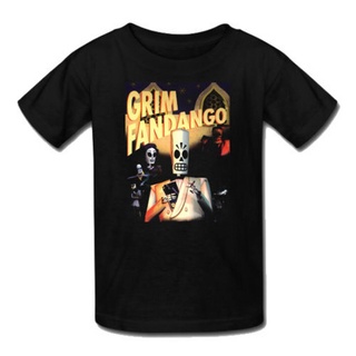 คอลูกเรือเสื้อยืดคอกลมเสื้อยืด ลาย Grim FANDANGO Gamผ้าฝ้ายแท้