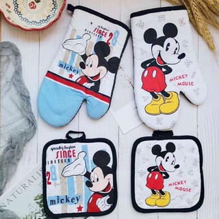 ถุงมือจับของร้อน+แผ่นรอง Mickey