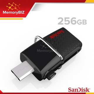 SanDisk ULTRA DUAL DRIVE 256GB OTG USB3.0 (SDDD2_256G_GAM46) แฟลชไดร์ฟ สำหรับ สมาร์ทโฟน Android โน๊ตบุ๊ค คอมพิวเตอร์ PC