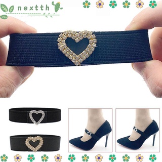 Nextshop สายรัดรองเท้าส้นสูง ประดับเพชรเทียม กันลื่น สําหรับผู้หญิง