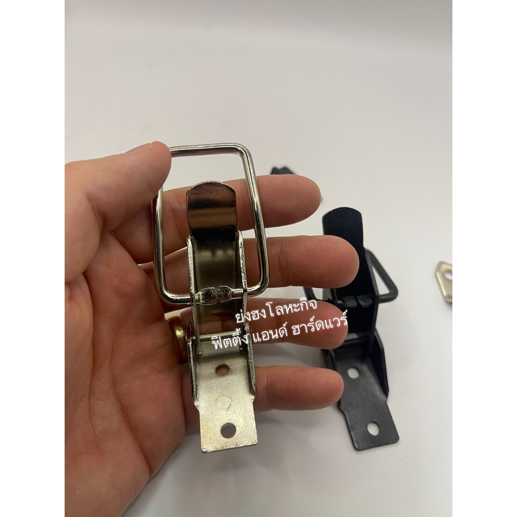 ล็อกกระเป๋า ล็อกกล่อง ตัวล็อคกล่อง แซคล็อค ตัวล็อคแบบห่วง สีดำ และ สีนิเกิ้ล รุ่นสูง L002NI L002B บรรจุ 1ตัว ห่วงล็อค - รูปที่ 3