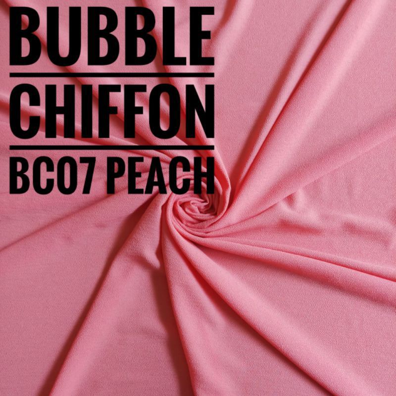 LAST STOCK Bubble Chiffon BC07 ผ้าพีชเมตร