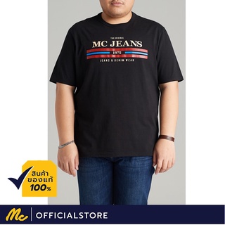 Mc Jeans เสื้อยืดผู้ชาย แขนสั้น Mc Plus สีดำ MTTZ292