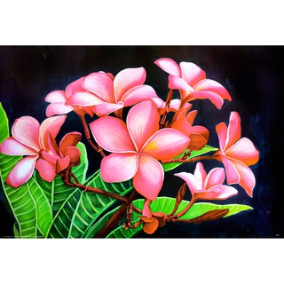 โปสเตอร์ ภาพวาด ดอกไม้ ดอกลั่นทม ลีลาวดี POSTER 24”x34” นิ้ว The Garden Gurus Growing Frangipani Plumeria