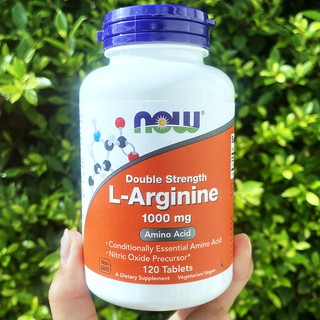 แอลอาร์จินิน L-Arginine Double Strength 1000 mg 120 Tablets (Now Foods®) #แอลอาร์จินีน