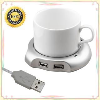 ฐานรองทำความร้อน USB 4 Hub สำหรับชงกาแฟ เครื่องดื่ม