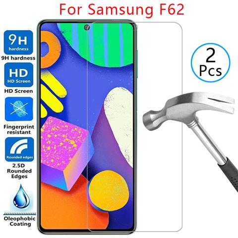 กระจกนิรภัยสําหรับ Samsung F62 บน Galaxy f 62 62f โทรศัพท์ Coque กระเป๋า Samsun Samsumg Sansung Gala