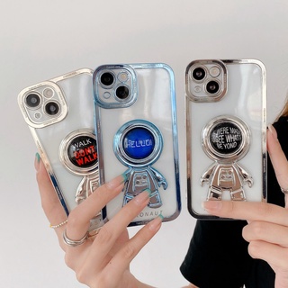 เคสใส สำหรับ iPhone 13 pro max /13 pro/13/12 Pro Max /12 pro   ลายนักบินอวกาศ กันกระแทก กันรอยเลนส์