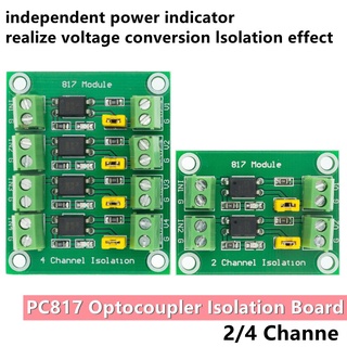 Pc817 อะแดปเตอร์แปลงแรงดันไฟฟ้า 2 4 ช่อง 3.3V เป็น 5V โมดูลไดรเวอร์ 3.6-30V