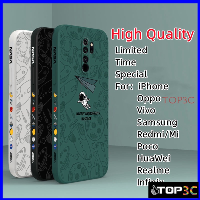 เคส Redmi 9 9A 9C 9T 10 10A 10C Redmi 8 Redmi 8A Redmi Note 10S 10 9 9S 9 Pro 8 Redmi Note 8 Pro Redmi Note 10 5G Poco M3 Pro 5G Redmi Note 7 Master Edition Space Nasa เคสมือถือคู่รัก เคสโทรศัพท์ TKR