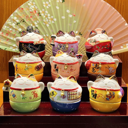 Fuyuan Mini Tumbler Lucky Cat เครื่องประดับน่ารักและความคิดสร้างสรรค์ 福猫不Van 财猫摆件