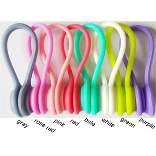 ซื้อ 5 แถม 1 ฟรีMagnetic สายไฟสายไฟ Organizer Cable Management Cable Winder สําหรับ Charing Cable หูฟังคลิปสายเคเบิล