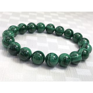 Bullseye malachite 10-10.5mm กำไลหินธรรมชาติแท้ 100%