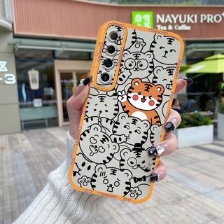 เคสซิลิโคนนิ่ม ขอบสี่เหลี่ยม ลายการ์ตูนเสือน้อยน่ารัก กันกระแทก สําหรับ Realme X50 5G X50M X3