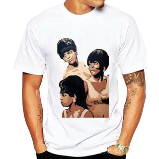 เสื้อยืดผ้าฝ้ายCOTTON เสื้อยืด พิมพ์ลาย Diana Ross the Supremes สําหรับผู้ชาย และผู้หญิงS-5XL