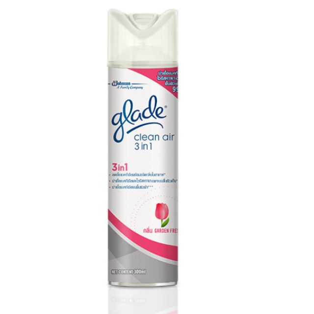 Glade clean air 3 in 1 กลิ่น garden fresh 300 ml.