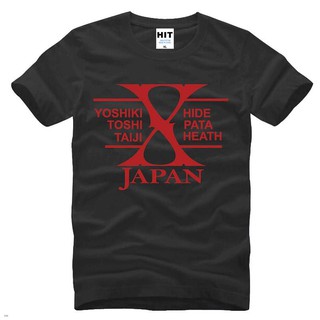 [S-5XL]【100% cotton】กลุ่มดนตรีร็อคญี่ปุ่น X-Japan เสื้อบุรุษพิมพ์ลาย Mens เสื้อยืดลายใหม่ Cotton Tshirt เสื้อทีมชาย