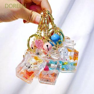 DOREEN Marine Resin Acrylic Accessories Quicksand Bottle Keychain