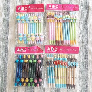 ปากกาลูกลื่นน้ำเงินยี่ห้อ ABC stationery(เอบีซี สเตชั่นเนรี่) ขนาด 0.5 mm. 1 แพค/12 ด้าม เขียนลื่นไม่สะดุด