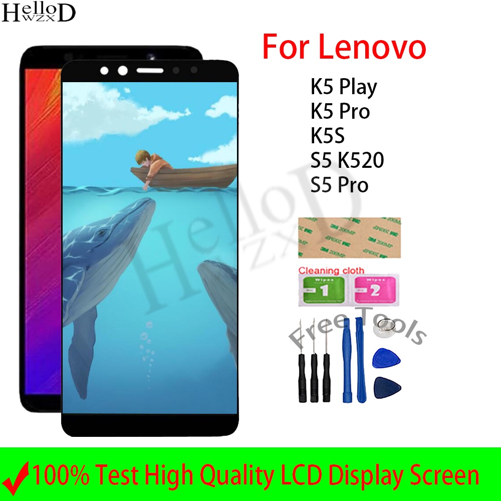 สําหรับ Lenovo K5S K5 Pro K5 เล่น S5 Pro S5 K520 จอแสดงผล LCD Touch Screen Digitizer Assembly Sensor