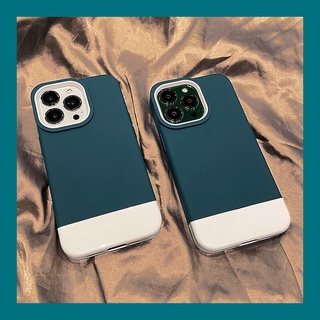 เคสโทรศัพท์มือถือ สองสี เรียบง่าย สําหรับ iPhone13 11 X XS XR 12 12Pro Max 11ProMax 13ProMax