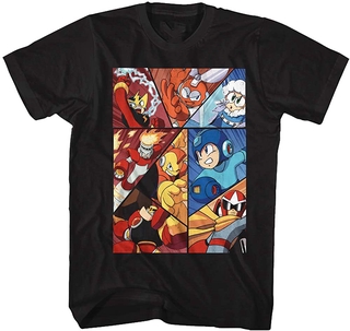 เสื้อยืดแขนสั้น พิมพ์ลายหุ่นยนต์ Mega Man Sci-Fi Gamining Rockman สําหรับผู้ชาย