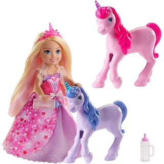 Barbie Dreamtopia Chelsea Princess Doll with Baby Unicorns บาร์บี้ เจ้าหญิงเชลซี และ ลูกยูนิคอน รุ่น GJK17