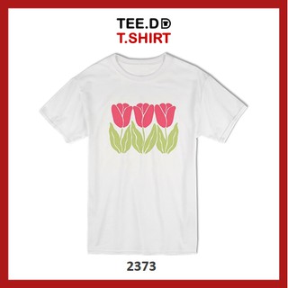 TEE.DD.TSHIRT เสื้อยืด Pink Tulips มีทั้งทรงคลาสสิค และ ครอป ผ้านุ่ม สกรีนสวย ไม่ย้วย ไม่ต้องรีด