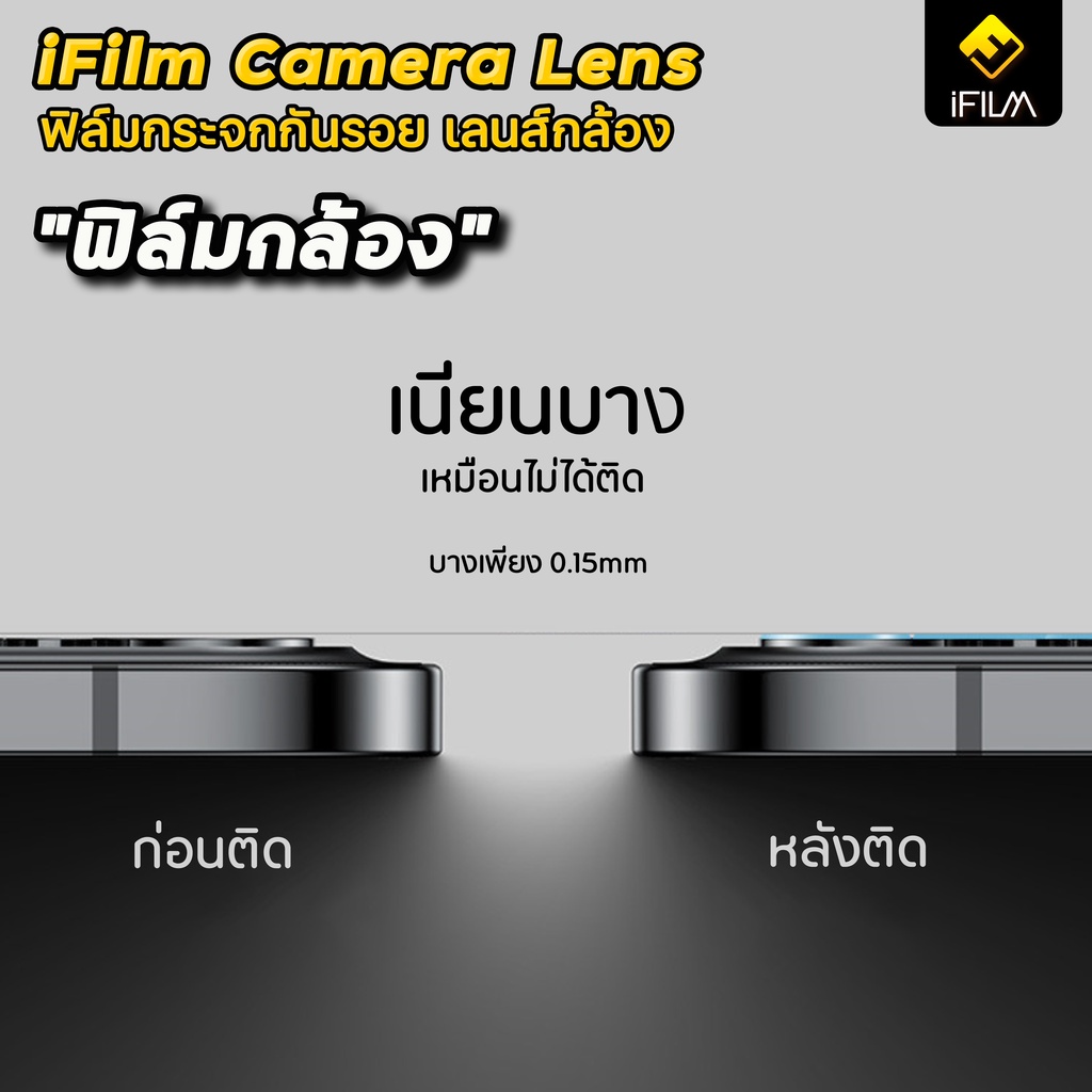 iFilm ฟิล์มกันรอย เลนส์กล้อง For VIVO T1 X 200 Pro X200FE X90Pro V60 Lite V50 V40 Pro Y200 Y39 Y29 Y04 เลนส์กล้องvivo - รูปที่ 3