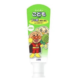 Lion Anpanman melon toothpaste ยาสีฟันรสเทล่อนจากญี่ปุ่น มีฟลูออไรด์ ขนาด 40g made in Japan