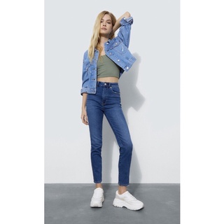 STR⏸STRADIVARIUS SLIM FIT MOM JEANS กางเกงยีนส์ขายาวเอวสูงทรง MOM