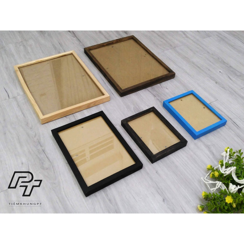 กรอบรูปผนังสีดําและสีขาวราคาถูก A5 A4 A3 - กรอบรูปไม้สน PT Frame Shop