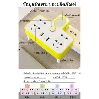 ✔✔ปลั๊ก 2 ตา พร้อมช่องเสียบ USB✔✔ปลั๊กเพิ่มช่องเสียบผนัง+แปลง 2 ขาเป็น 3 ขา ทำให้เสียบปลั๊ก 3 ขาได้ในปลั๊กแบบเก่า