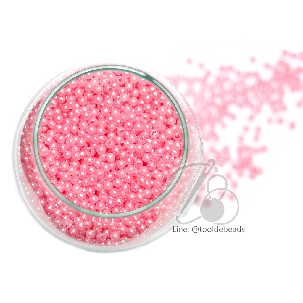 ลูกปัดมุกพลาสติก 3มม. (80 กรัม)