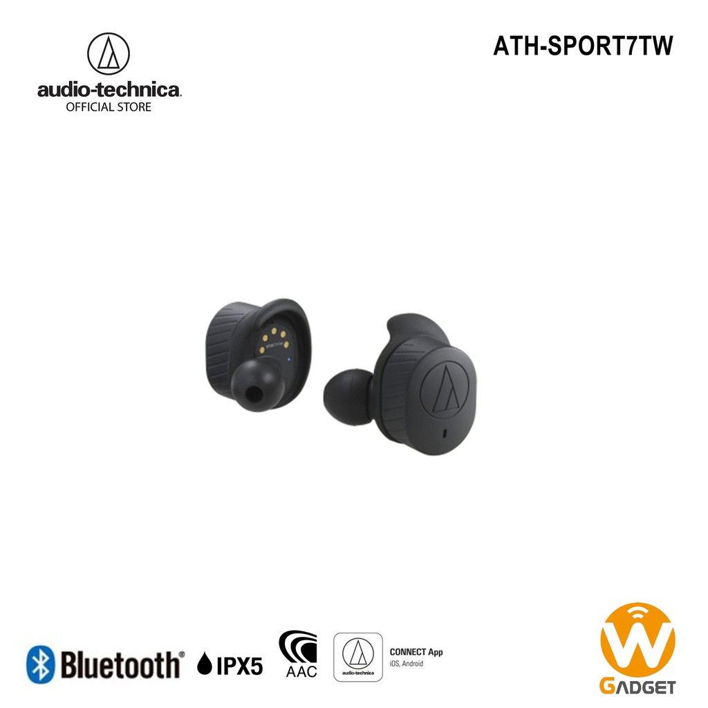Audio Technica หูฟังไร้สาย รุ่น ATH-SPORT7TW Truly Wireless In-ear -  Black