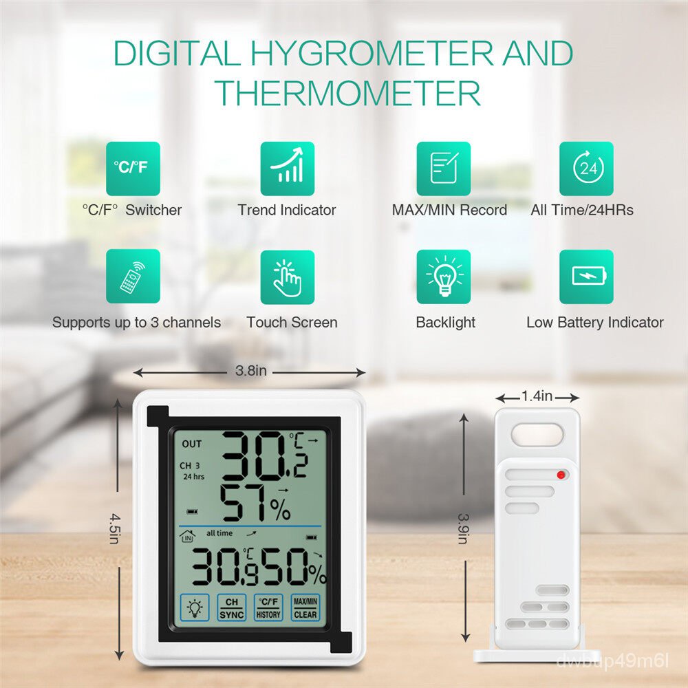 ORIA Digital Hygrometer Thermometer Indoor Humidity Monitor Temperature ...